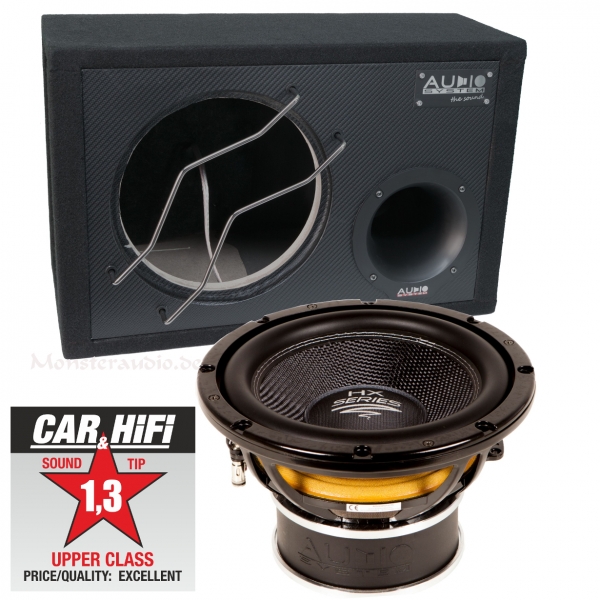 Audio System HX-10 SQ BR 25cm Subwoofer in Bassreflexkiste 500 Watt HX10SQ-BR